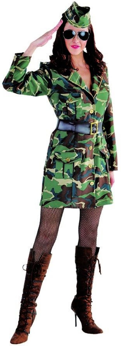 Leger & Oorlog Kostuum | Jungle Commando Camouflage Leger | Vrouw | Extra Small | Carnaval kostuum | Verkleedkleding